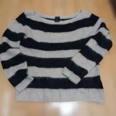 MARGINAL ボートネック セーター Mサイズ 黒とベージュ