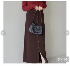 しまむら　田中里奈　ナロースカート ブラウン　mysa Lサイズ