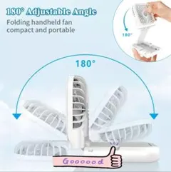 携帯用ファン充電式USBミニ折りたたみ式ポータブルハンドファン個人用卓上ファン