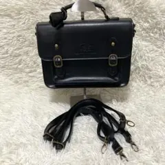 【axes femme】型押し入り サッチェルバッグ ブラック 3way 美品