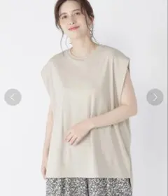 スタジオクリップ　コットンスムースフレンチプルオーバー　ベージュのサムネイル