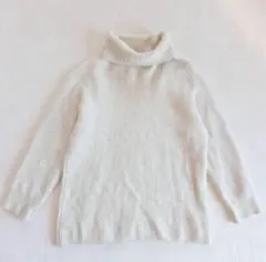 アーバンリサーチ ウール混 フォックス混リブ ニットFタートルネック