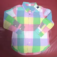 最終値下げ　新品タグ付き　ベビーギャップ　長袖シャツ　チェック柄
