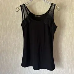 CECIL Mc BEE セシルマクビー タンクトップ  レース黒M