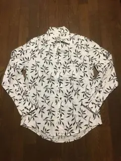 美品 アメリカ製 ALEX B インポート シャツ 蔦 草 植物 プリント総柄