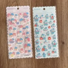 リトルツインスターズ ハンギョドン　ふわふわ　サンリオキャラクターズしーる