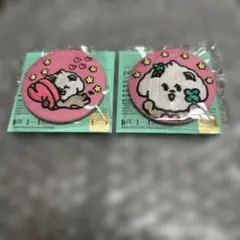 バムグッ 刺繍缶バッジ　バッチ　2個セット　プルバトゥ　TXT ボムギュ