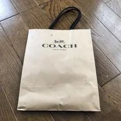 COACH ブラウン紙製ショッピングバッグ 小