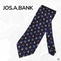 JOS.A.BANK シルクネクタイ XL 159cm ネイビー ペイズリー柄