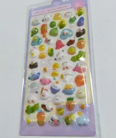 インコ かわいい 小鳥　シマエナガ ぷっくり3D立体シール