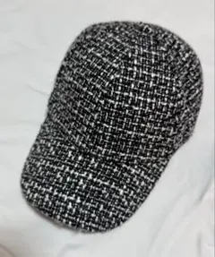 H&M ツイード調 キャップ M/L