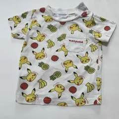 monpoké モンポケ ピカチュウ フルーツ柄 半袖Tシャツ　80サイズのサムネイル
