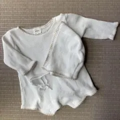 【美品】monbebeロンパース XS ボンネットセット0-3m 新生児 退院着