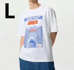 新品　ユニクロ　JAWS　半袖　Tシャツ　Lサイズ　ホワイト