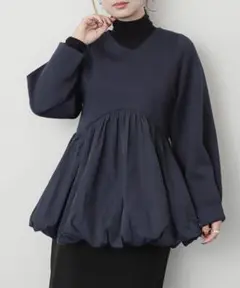 SENSE OF PLACE◆バルーンドッキングカットトップ◆NAVY◆ONE