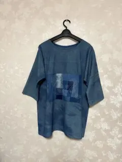 ヒムカシ製図 耳鳴! 布帛Tee - スペシャルタッチ解撚インディゴデニム