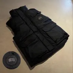 【最高級ダウン✨】美品❗️カナダグース　ダウンベスト　ブラックレーベル　S 黒