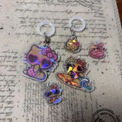 毎日発送 即購入OK アンブレラマーカー　めじるしチャーム　日焼けキティ