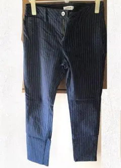 LEPSIM レプシィム ストライプ サイズL ネイビー レディース