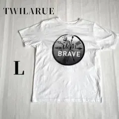 TWILARUE【L】 iAm BRAVETシャツ カットソー グラフィック 白