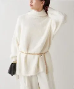 ガリャルダガランテ スタンドネックシャギーニット【オンライン限定商品】ホワイト