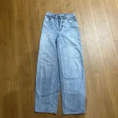 UNIQLO ユニクロ　U 24 ワイドデニム　ジーンズ　ブルー　ハイウエスト
