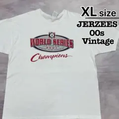 JERZEES　2001　Tシャツ　XL　ホワイト　白　ベースボール　USA古着