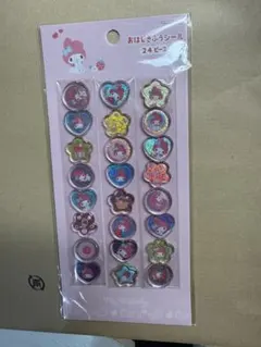 My Melody キャラクターシール 24ピース　おはじきシール