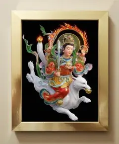 663【素戔嗚と荒龍・雷神の怒り】厄災を断つ暴風と金色の波濤【神仏画