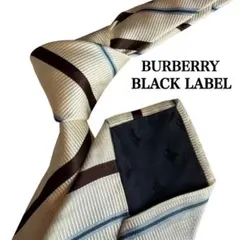 BURBERRY BLACK LABEL バーバリー　白　ストライプ ネクタイのサムネイル
