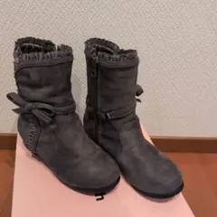 キッズ　ブーツ　女の子　18㌢　スエード生地のサムネイル