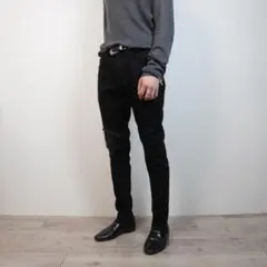 Hollister スキニーパンツ 黒スキニー スリム ブラック/GW490