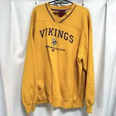 古着NFLＶネックスウェット黄色トレーナー イエロー