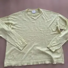 HUMAN WOMAN ライトイエロー 長袖Tシャツ M