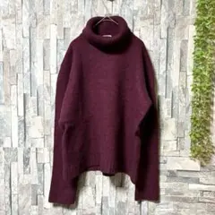 ✨美品✨【KENZO HOMME】タートルネックセーター バーガンディ系 (L)