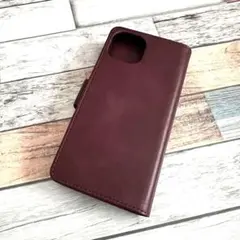 iPhone 13 ケース 手帳型 財布型 レザー カード収納 ワイン レッド