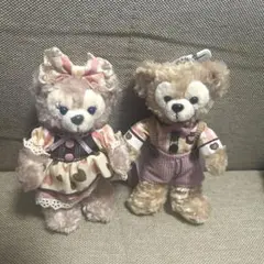 ダッフィー＆シェリーメイぬいぐるみバッジ　2017バレンタイン