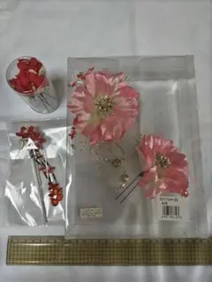 着物　髪飾りかんざしセット　花　和装　和服　成人式　卒業式　七五三　結婚式