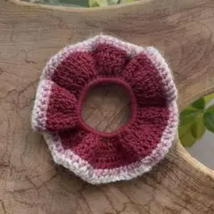 シュシュ 編み物 かぎ針編み 手編み ハンドメイド