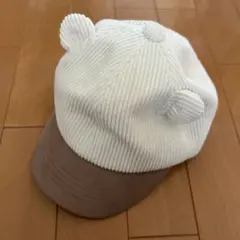 BEAMS mini コーデュロイ キャップ クマ耳