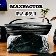 【MAXFACTOR】 新品未使用 大容量バニティポーチ 化粧ポーチ クリアのサムネイル