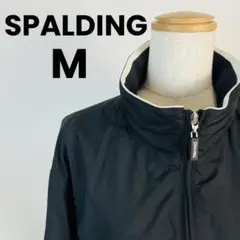SPALDING スポルディング ナイロンジャケット訳あり　ジッパー付き　黒Mのサムネイル