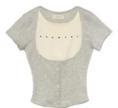 andmary Mary logo ribbon tops beige - メルカリ