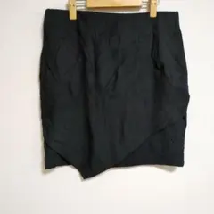 H&M 黒 タイトスカート レディース ミニ丈 シンプル 無地 スタイリッシュ