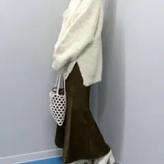 LOWRYSFARM スタイルUPマーメイドスカート　ブラウン