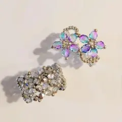 ハンドメイド　ビーズリング　2点セット