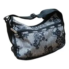 LeSportsac花柄 レース調 ヘリンボーン ショルダーバッグ