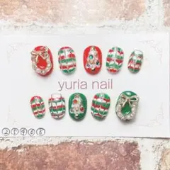 現品♡ジェルネイルチップ/クリスマス/リース/ツリー/星/スター/ピーコック/冬