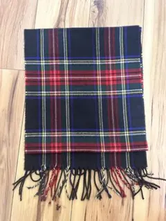 チェック柄フリンジマフラー 学生服 マフラー