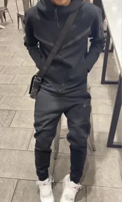 【廃盤希少】NIKE ナイキ テックフリース パンツ M 黒 ブラック ラッパー